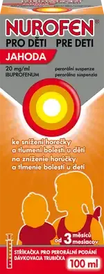 Nurofen pro děti jahoda 20 mg/ml, suspenze 100 ml